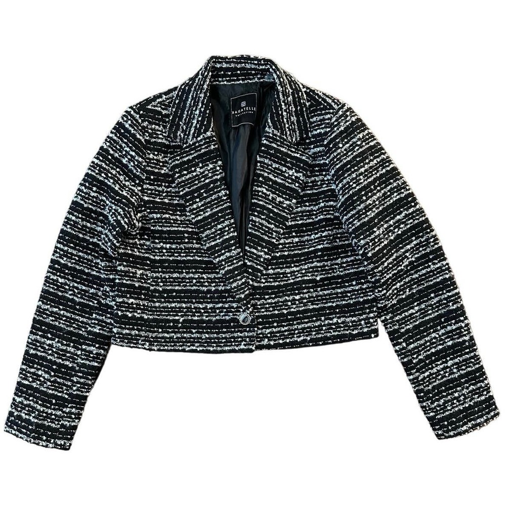 Bagatelle Collection Black Tweed Blazer Size M‎